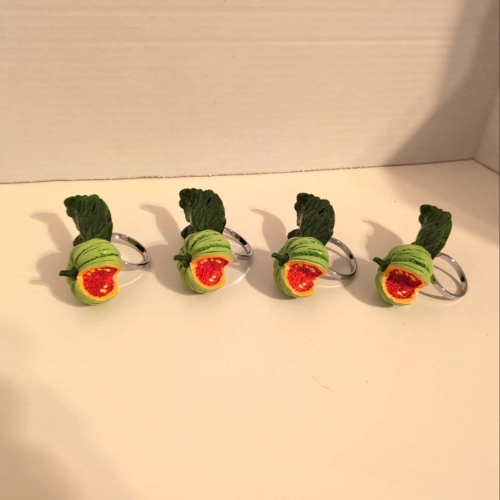 Green Avocado Napkin Rings Set‎